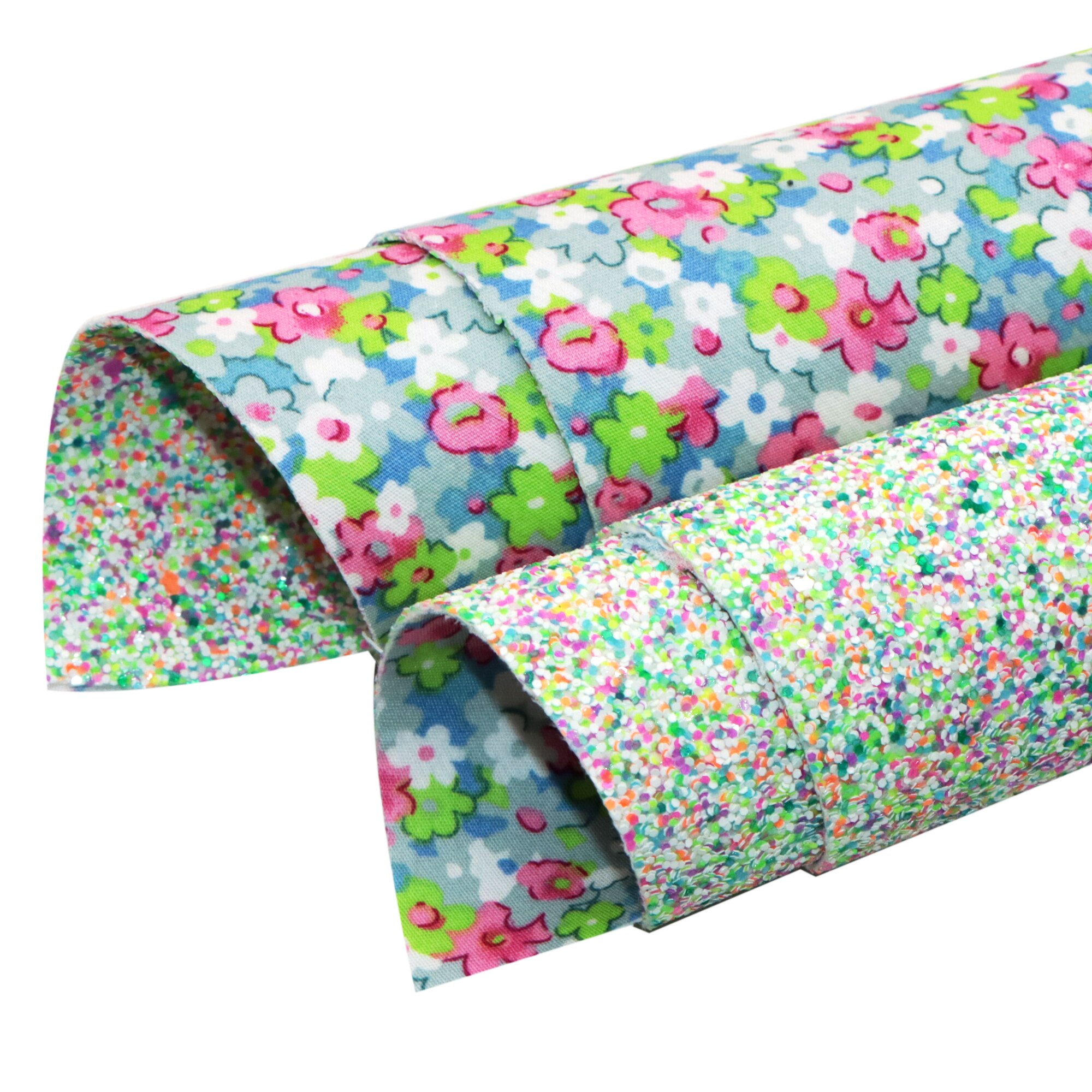 Hojas de cuero de imitación de doble cara y tela, estampado Floral de abeja, caramelo, cuero brillante, grueso, 20x33cm para pendientes DIY: 1144524001