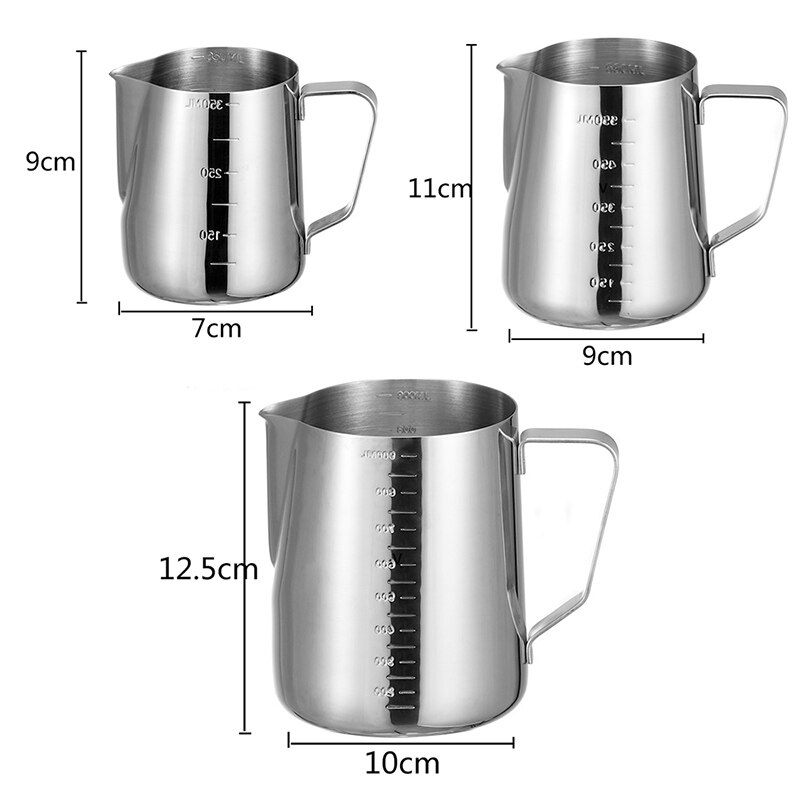 350/550/900ml Stainless Steel Milk Frothing Jug Espresso Coffee Pitcher Barista Craft Coffee Latte Milk Frothing Jug Pitcher