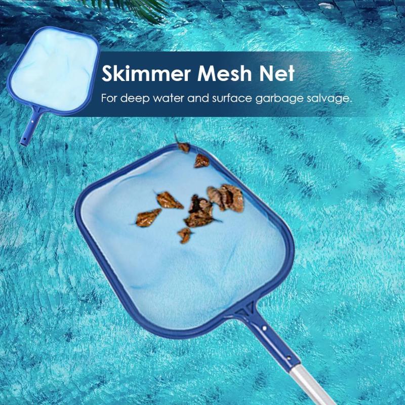 Swimmingpool skimmer net fiskedam blad affald skimmer rive net rengøringsværktøj til pool skimmer mesh ramme net