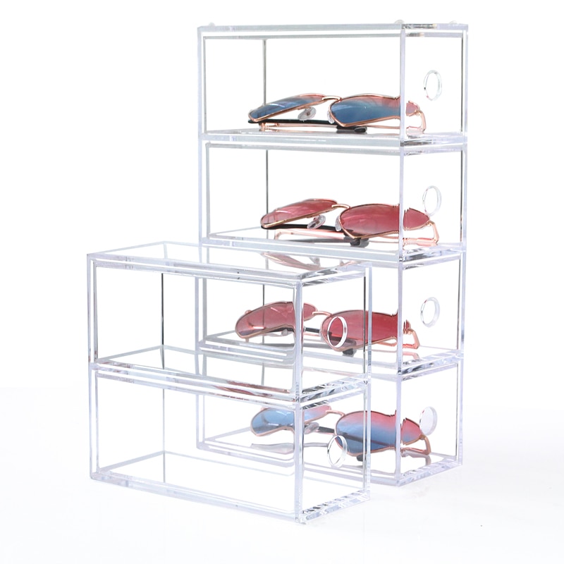 Stijl clear up organizer box acryl make drawers organizer sieraden organizer zonnebril organizer