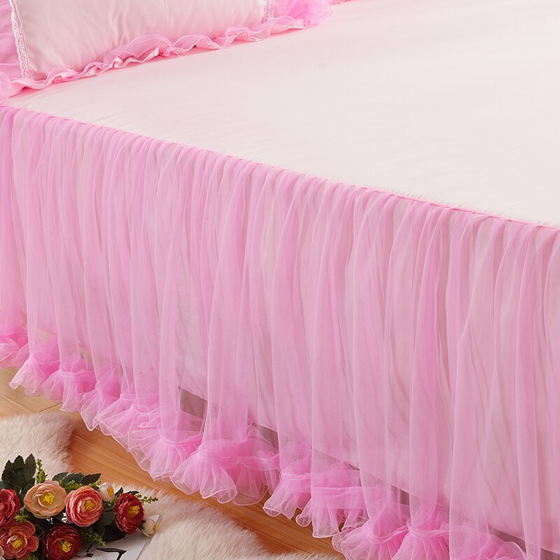Dessus de lit en dentelle, couleur unie, couvre-lit, housse de Protection pour matelas