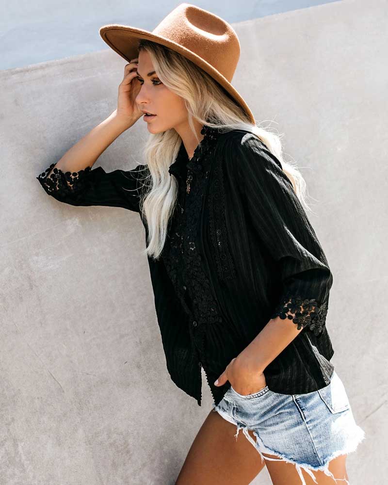 Boho inspirerad svart skjorta kvinnor halvärmade kvinnor blusar skjortor toppar plus storlek sommarblus casual casual boho blus