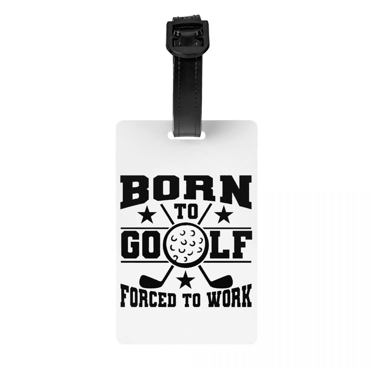 Blijf Kalm En Speel Golfbagagelabels Voor Koffers Schattige Bagagelabels Privacy Cover Id Label: Goud