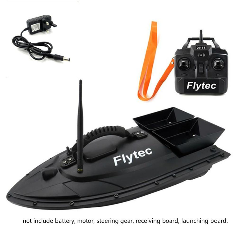 Flytec RC bateau de pêche 500 mètres Intelligent Intelligent bateau RC bateau pour la pêche appât bateau Double bateau à moteur pêche: Black Kit UK Plug