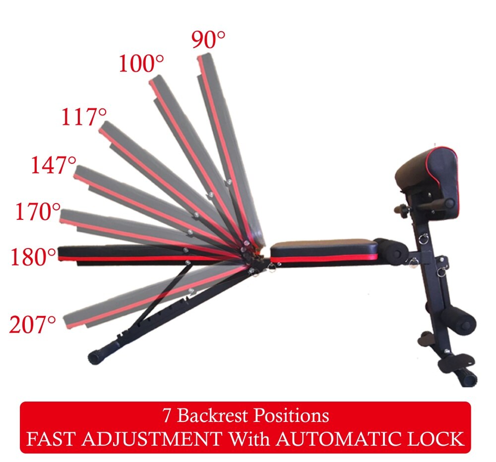 Workout Bench Weight Bench Adjustable Strength Training Bench for Home Gym Full Body Workout Equipment O2K0018