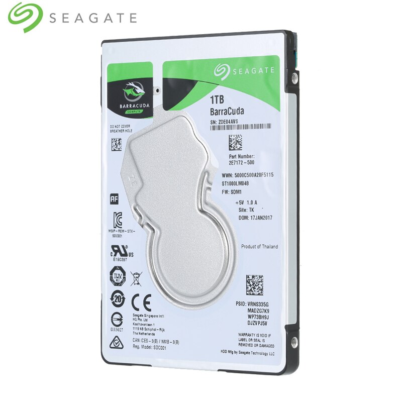 Seagate 1TB 2.5inch Internal HDD Notebook Hard Disk Drive 7mm 5400RPM SATA 6Gb/s 128MB Cache 2.5&quot; HDD For Laptop
