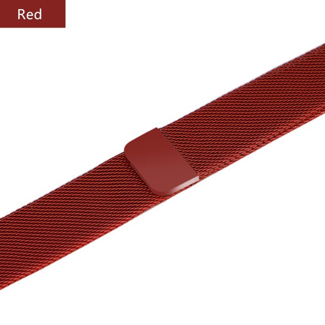 Bracelet à boucle milanaise Bracelet en acier inoxydable pour bracelet de montre pomme 42mm 38mm 40mm pour Iwatch 4 5 3 2 44mm Bracelet en métal milanais: Red / 42mm or 44mm