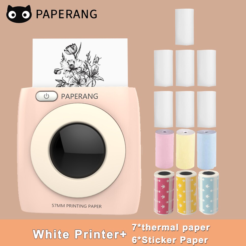 PAPERANG P2 Pocket Mini Printer 300dpi BT Wireless Printer Portable Thermal Printer for Photo Picture Receipt Label Sticker
