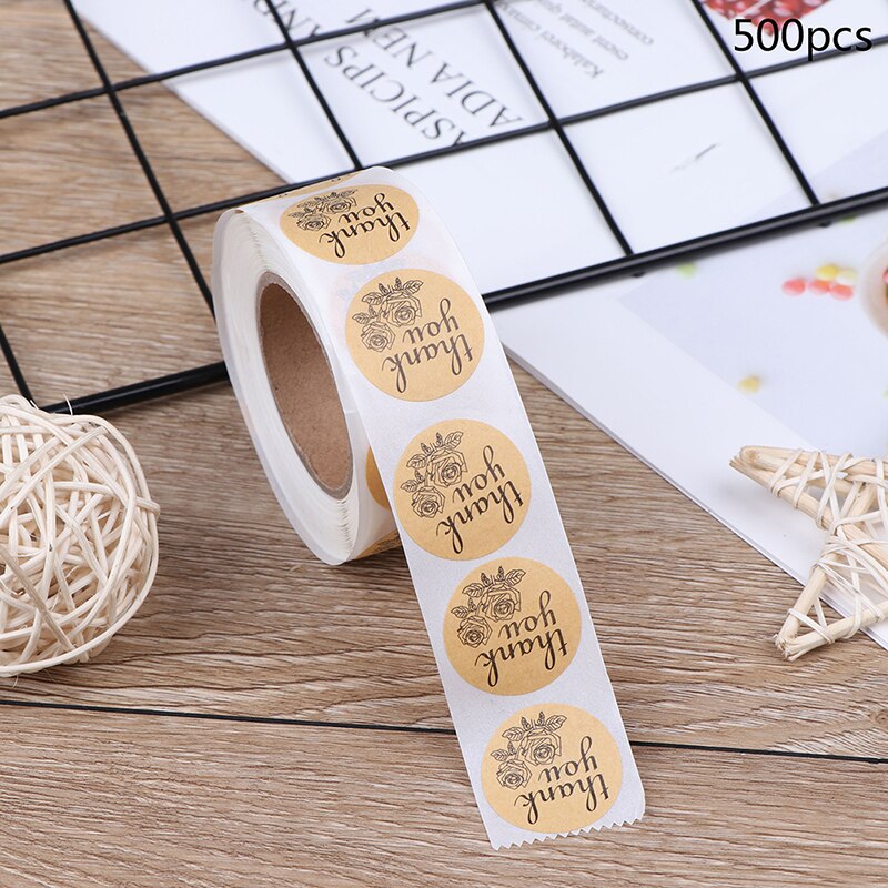Pegatinas adhesivas con letras "Thank You'', 500 Uds., pegatinas de sellado para su pedido y pegatinas hechas a mano de 1 pulgada: A18