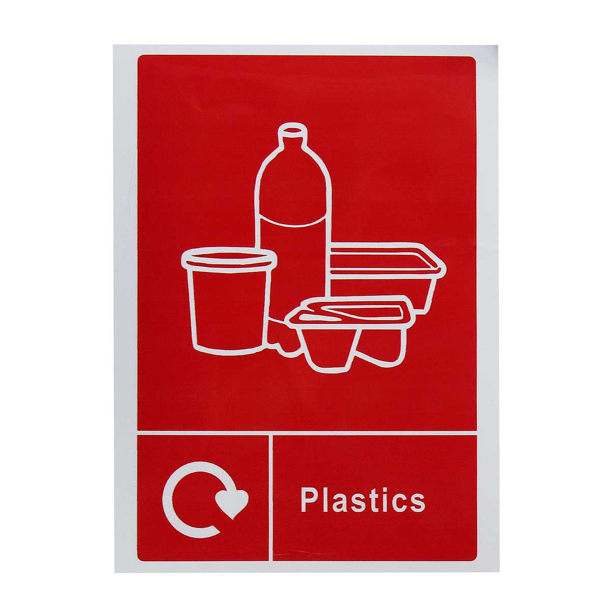 Skraldespand klistermærker klassificering skilt papirkurv genbrug klistermærke affald skiltning skilt vandtæt almindeligt affald logo skrald: Plast