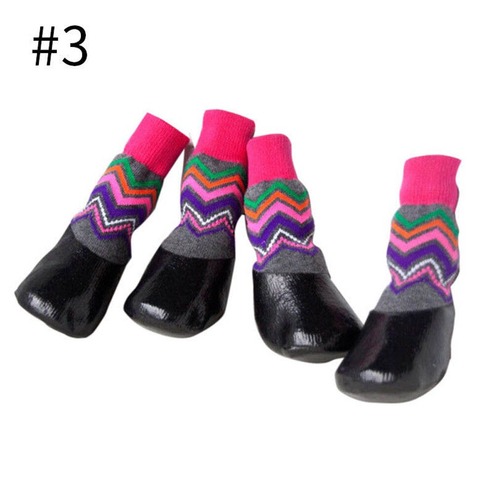 4 Pcs Pet Dog Shoes Boots Waterproof Socks Puppy Non-slip Outdoor Feet Cover TSH Shop: 3 / s