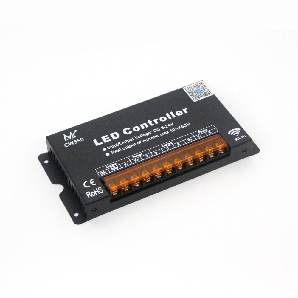 DC5-24V High Speed 50A /30A wifi 5IN1 LED strip smart Controller IOS Android For Single color/CCT/RGB/RGBW/RGB+CCT Led Strip: 50A 10AX5CH 5in1