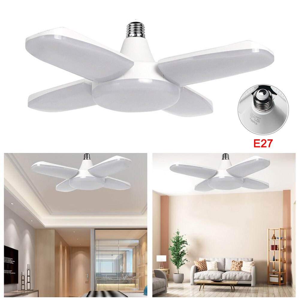 E27 Deformable LED Garage Light 4500 lumens 6500K AC85-260V 100W Multi Usage Workshop Utility Recreation Rooms car shops Lamp