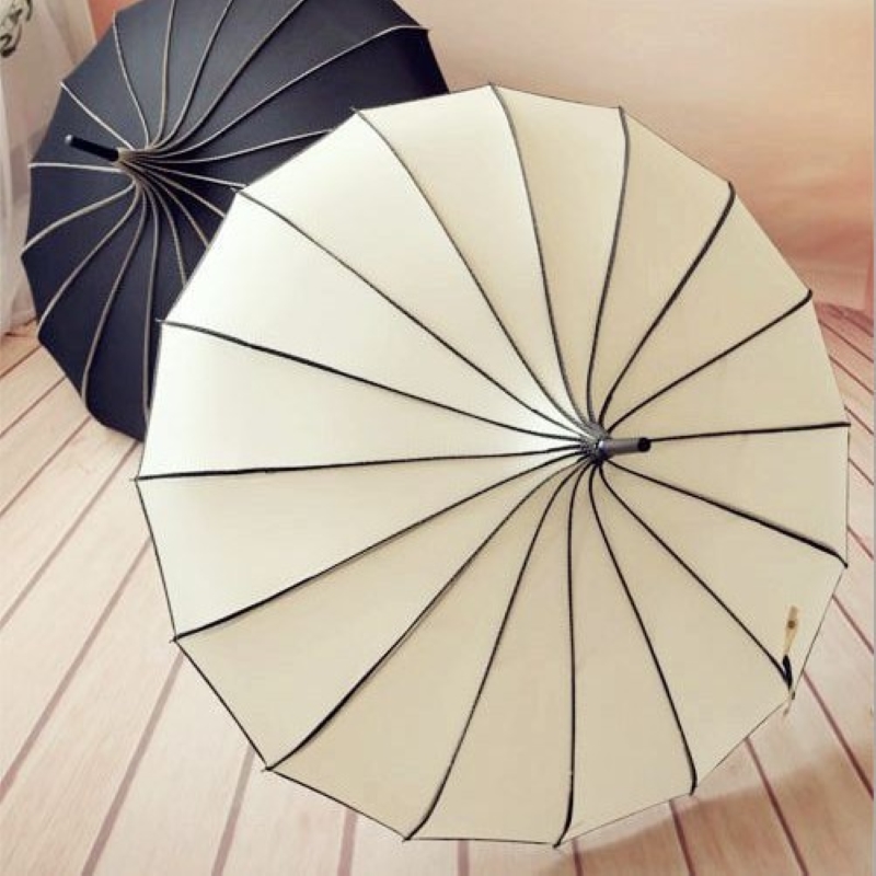 Paraguas de Pagoda Vintage para novia, de boda, sol, lluvia, protección UV, sombrilla con mango largo, paraguas grandes para mujer y hombre