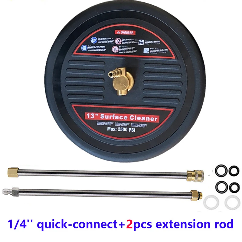 Washer nozzles Patio Cleaner Floor Scrubber Surface Cleaner Brush For karcher adapter 1/4 quick-detachable Pressure Washer: Brown