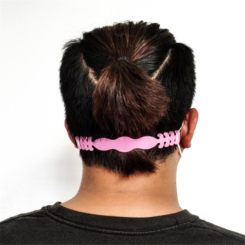 Maske Seil Verlängerung Schnalle Kieselsäure Gel Maske Haken Verhindern Ohr-ziehen Motorrad Gesicht Maske Zubehör Schutz Getriebe: 10Stck Rosa