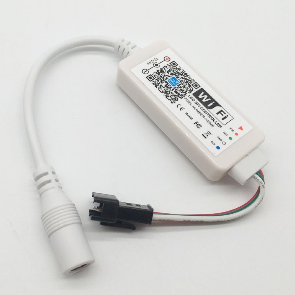 Magisk hjem  dc5v 12v 24v bluetooth trådløs wifi-controller, rgb / rgbw ir rf led-controller  ws2811 12-24v wifi-controller: Wifi pixel 12-24v