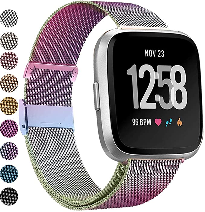 Strap Metal Stainless Steel Band For Fitbit Versa Strap Wrist Bracelet fit bit Lite Verse 2 Band Accessories