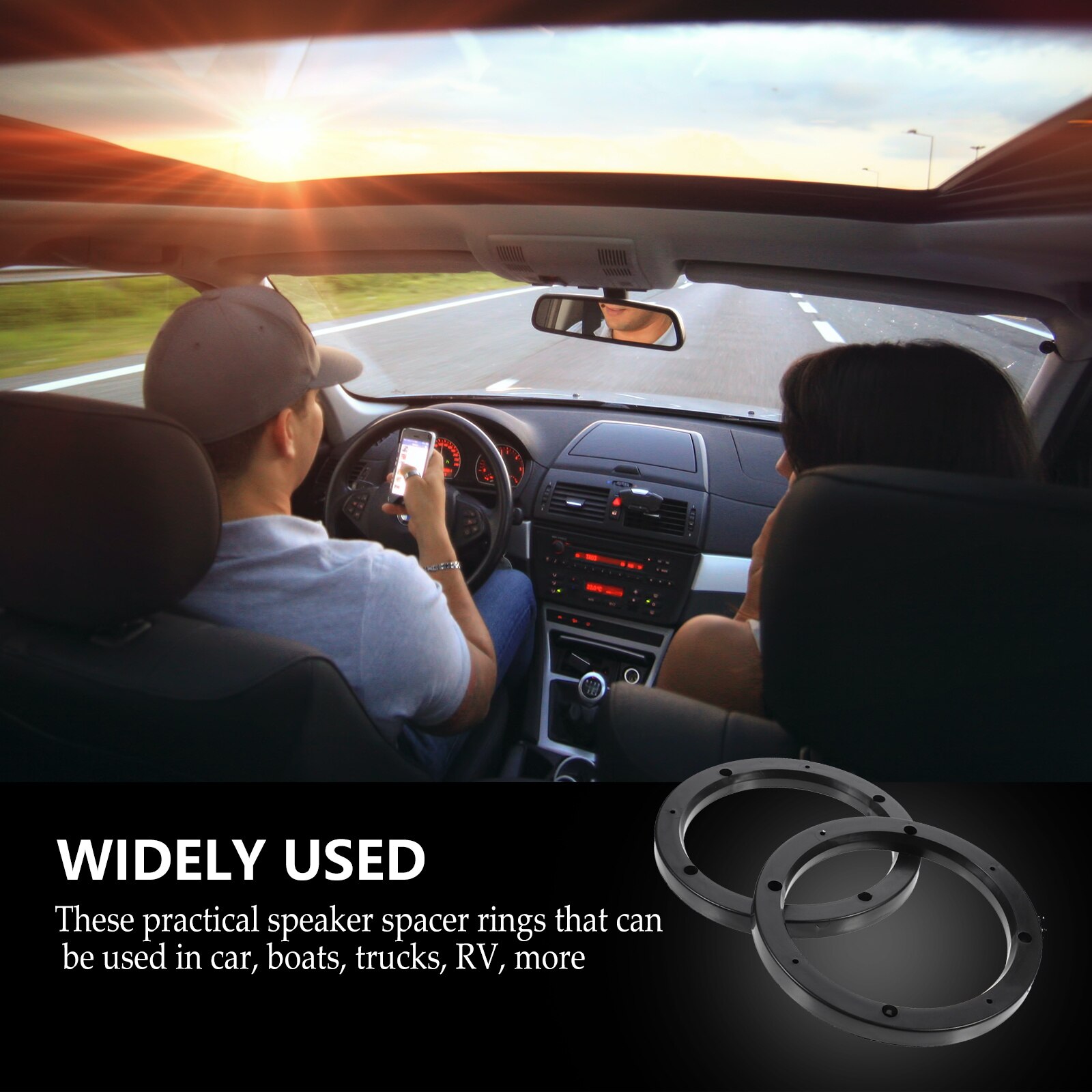 2/4 Pairs 4 Inch 5 Inch 6.5 Inch Duurzaam Auto Speaker Ring Spacers Nuttig Speaker Adapter Auto Speaker Geluidsisolatie ring