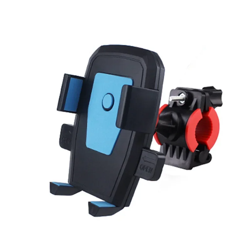 Motorcycle Bicycle Phone Holder Stand Auto Lock Moto Mobile Phone Holder Motor Bike Handlebar Clip Stand GPS Mount Bracket: Orange