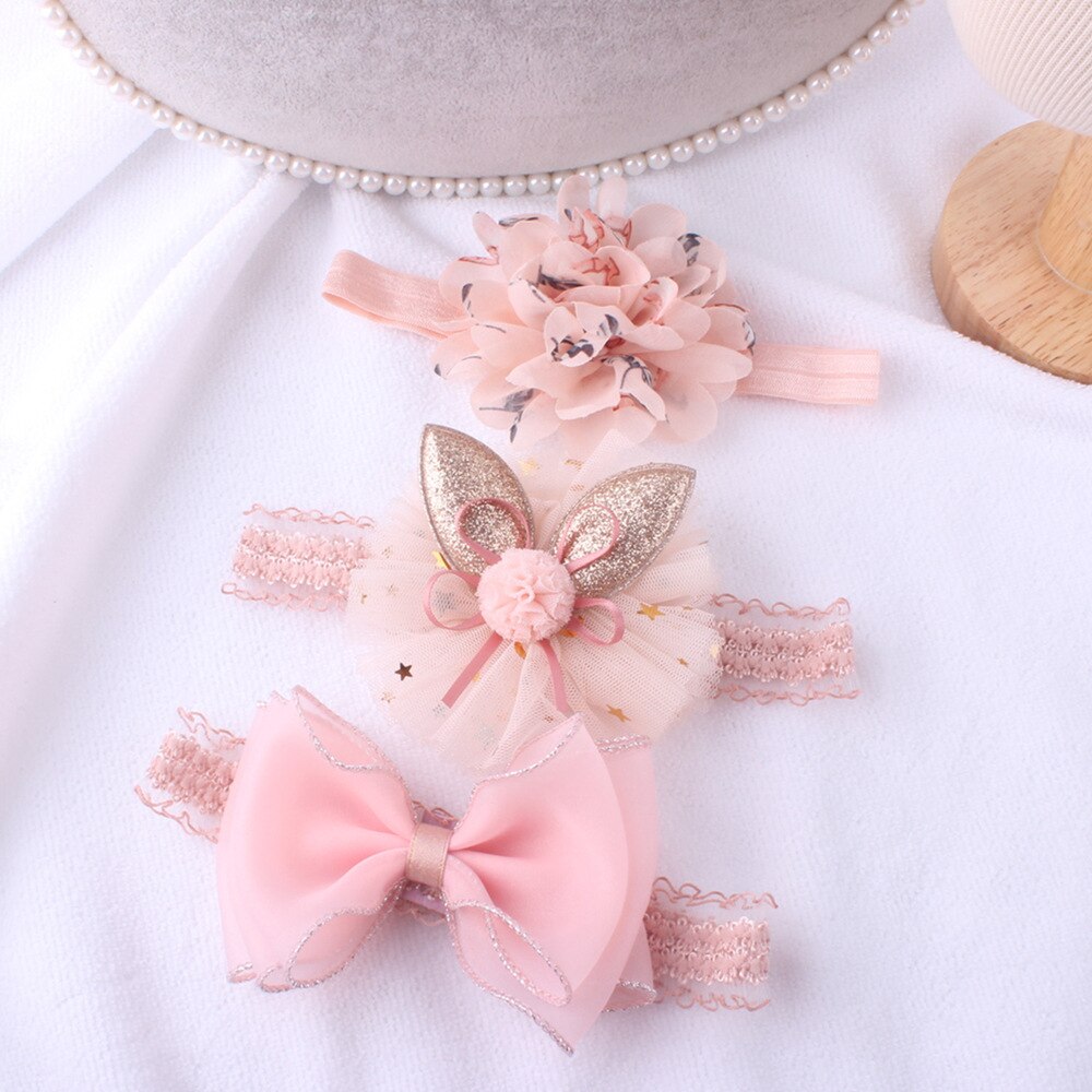 Baby Hoofddeksels Baby Meisjes Baby Peuter Bloem Boog Hoofdband Haarband Accessoires: F