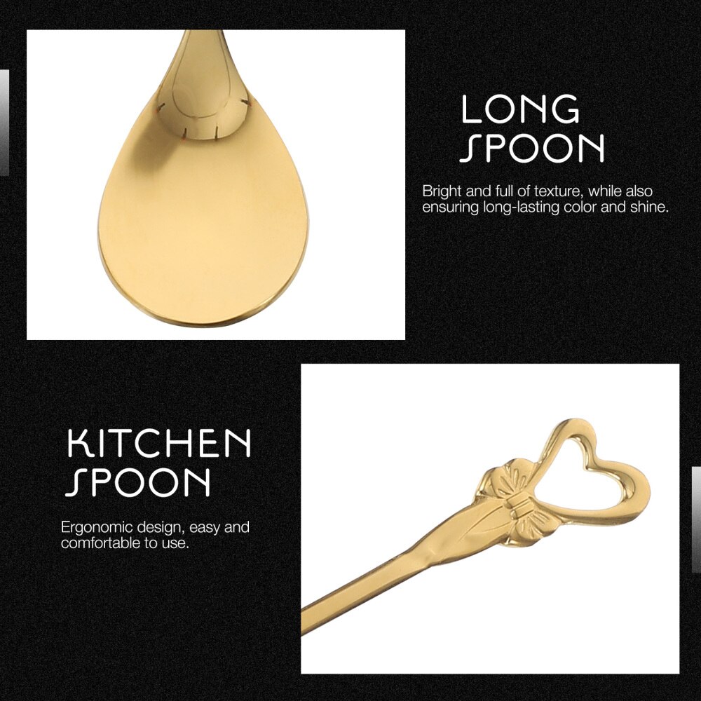 1 Set/4pcs Stainless Steel Teaspoon Coffee Spoon Kitchen Accessories