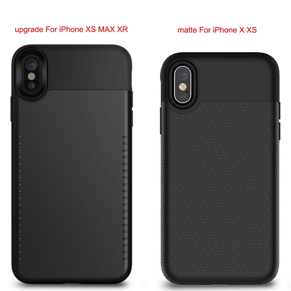 Armor Case voor iPhone 11 Wallet Credit Kaarthouder Hybride Business Matte Telefoon Cover voor iPhone 11 Pro Max X xr Xs Max Case