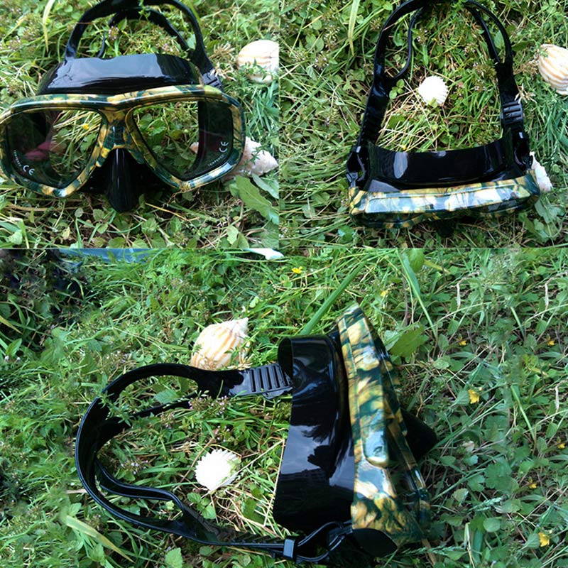 Camouflage Diving Mask - Scuba Snorkel Mask with Myopia Lenses - MC889