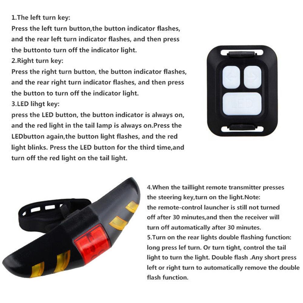 Fahrrad Blinker Licht kabellos Fernbedienung Mountainbike Rücklicht Blinkt Scheinwerfer