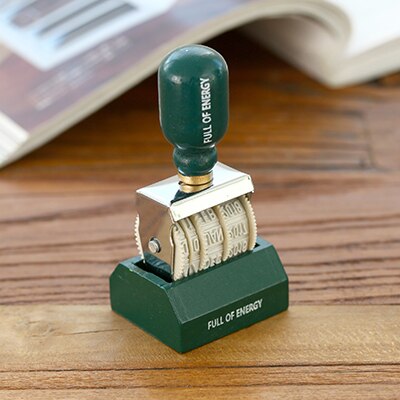 Vintage Datum Stempel Diy Wheel Knop Stempel Handbook Gewijd: Light Grey