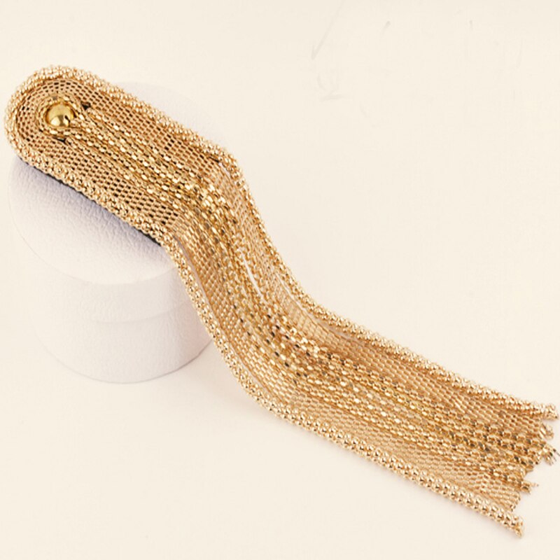 Detailhandel & 2 stuks/paar punk cool zwart zilver goud lange metalen legering kwast epaulet badge gratis feestdecoratie