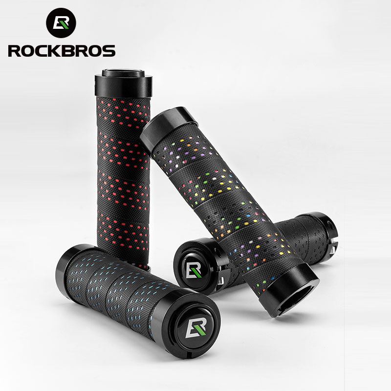 Rockbros Pp Verpakt Mtb Fiets Stuur Cover Grips Anti-Slip Comfortabele Aluminium Bilaterial Ring Lock Fietsen Accessoires