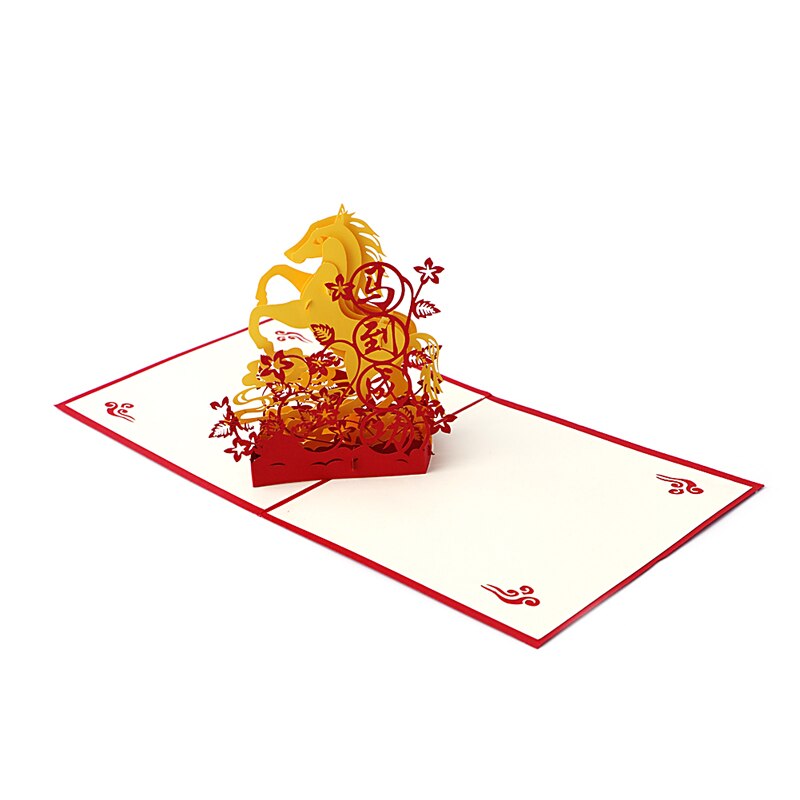 3D Stereoscopic Greeting Card Handmade Decoupage Children Festival Postcard