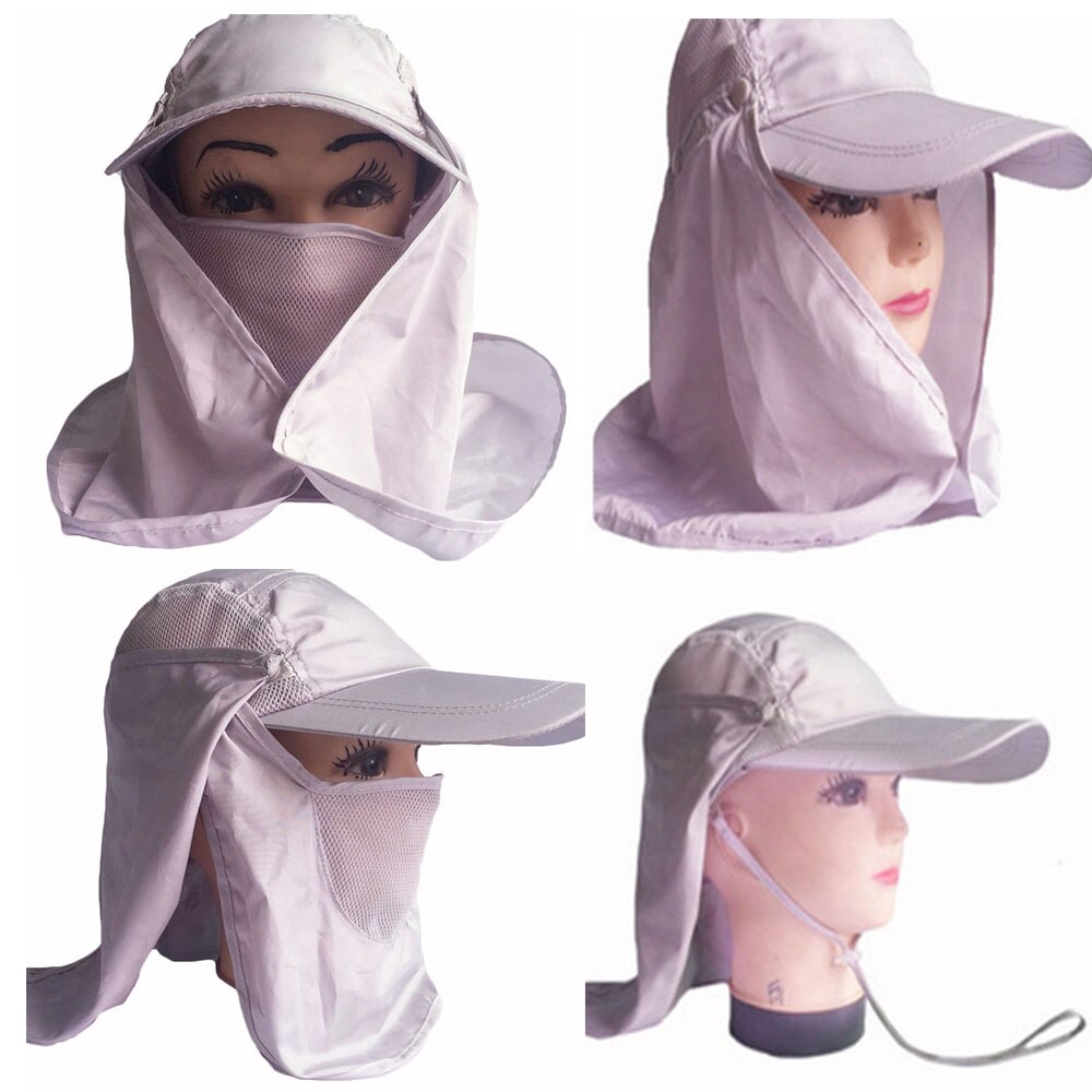Vissen Hoed Voor Mannen &amp; Vrouwen Outdoor Uv Zon Bescherming Brede Rand Hoed Met Gezicht Cover En Hals Flap