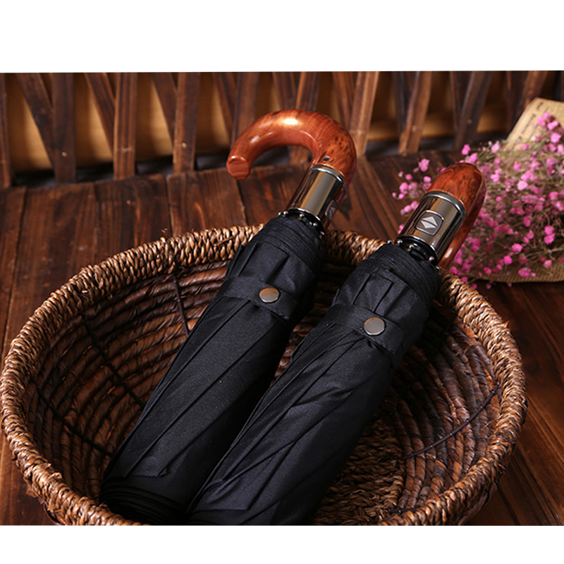 Men Three-folding Umbrella 10 Ribs classic english style automatic strong wind resistant umbrella rain business parasol