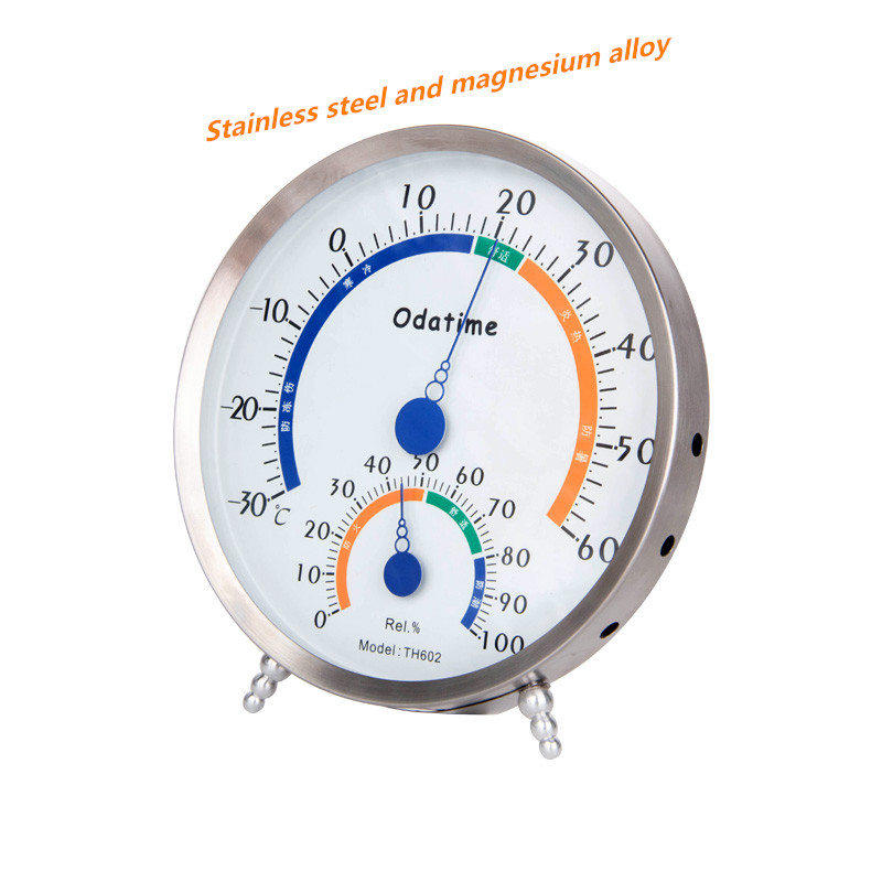 Odatime 3 Types Thermometer/Hygrometer Stainless Steel Standing/Wall Mounting Temperature Humidity Meters Instrument Tools: YW602W