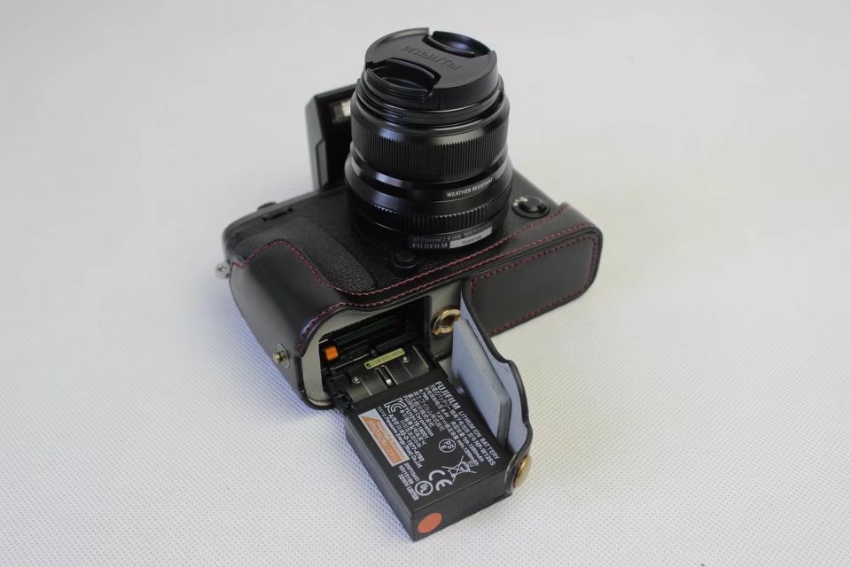 Étui de fond de sac pour appareil photo en cuir PU pour Fujifilm XE3 X-E3, housse demi-corps avec ouverture de batterie