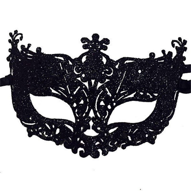 Princess Venice Mask Christmas Party Ball Mask Halloween Masquerade Performance Half Face Fox Sequin Women Girls Mask U2: C