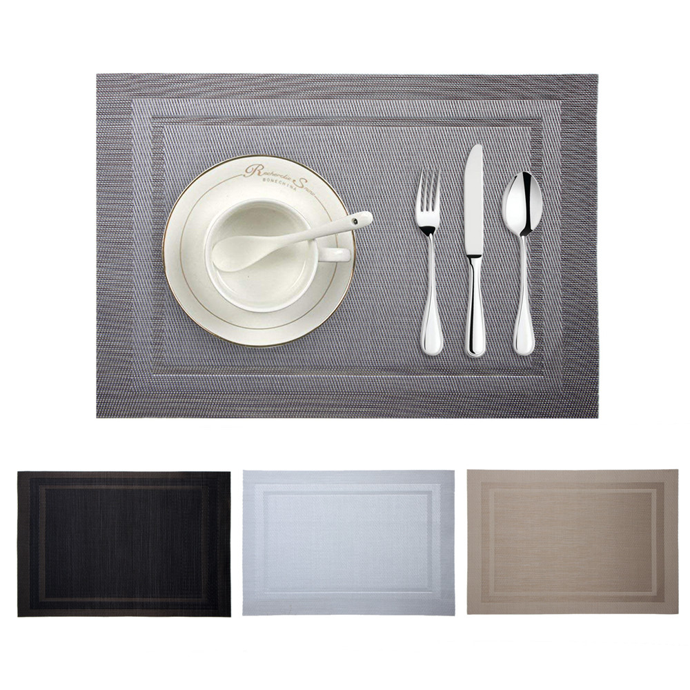 Tafel diner Placemat Geweven antislip PVC Isolatie Placemat Wasbaar Tafel Matten Voor Keuken d90808