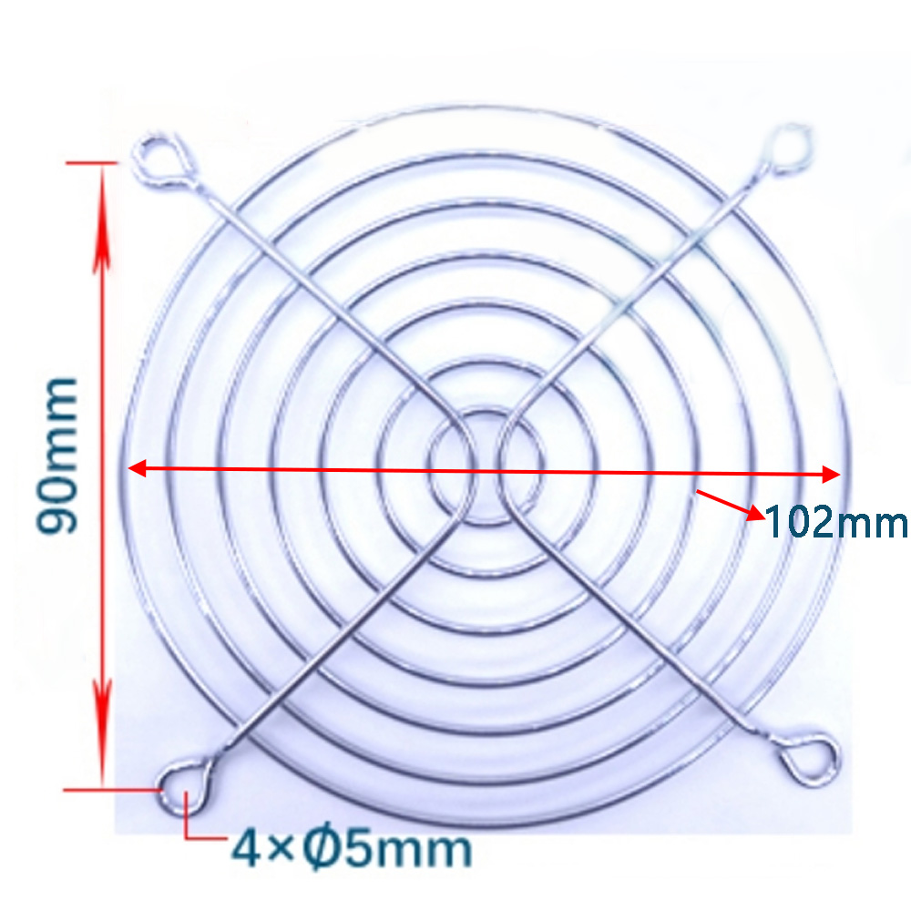 per la protezione della ventola di raffreddamento Griglia metallica Copertura del computer Griglia della ventola 30mm 40mm 50mm 60mm 70mm 80mm 90mm 120mm: Grigio