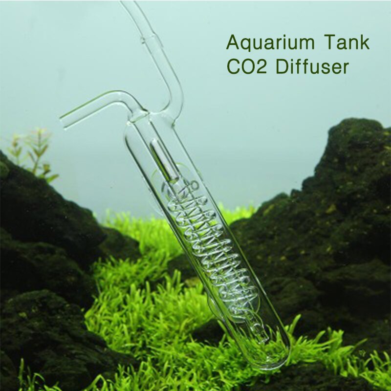 CO2 Aquarium Tank Apparatuur CO2 Spiraal Waskolf Diffuser Glas Verstuiver Regulator Teller Spiraal Met 2 Sukkels Zuignappen