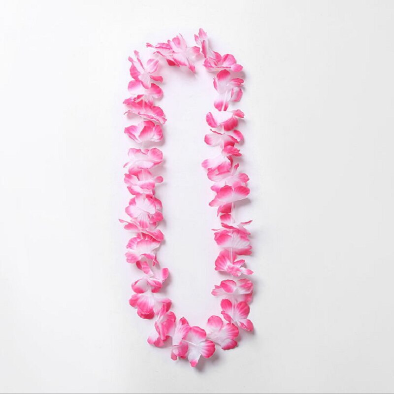 1 Pcs Hawaiian Wreath Flower Necklace Artificial Garland Hawaiian Hula Neck Ring