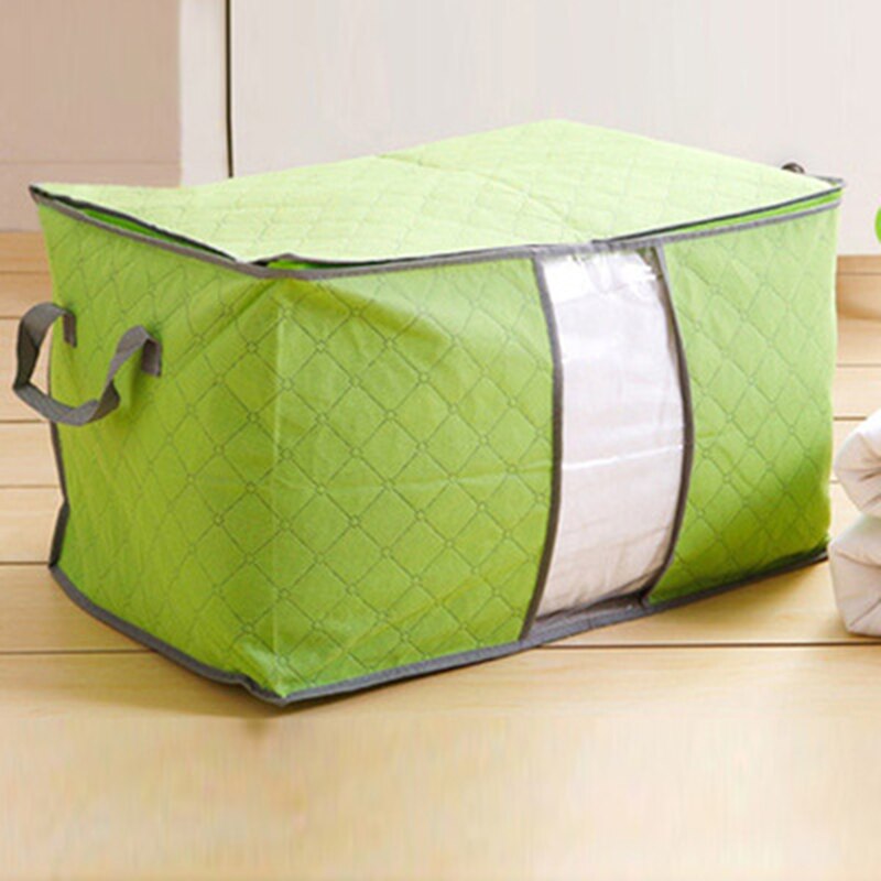 Quilt tæppe holder støvtæt lynlås taske garderobe spar plads organizer non-woven opbevaring stof boks stor kapacitet tøj kuffert