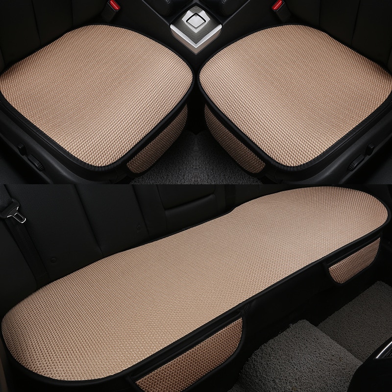 Ijs Zijde Auto Seat Cover Kussen Fit Voor De Meeste Auto &#39;S Voor Achter Seat Bescherming Ademend Kussen Pad Vier Seizoen Universele