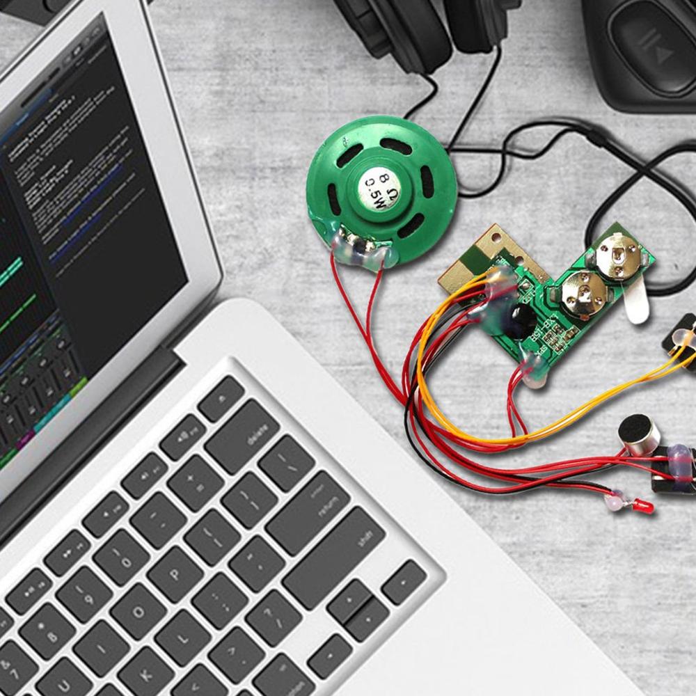 Art Erwachsene Klang Beschreibbare Stimme Modul Mit lautsprecher mikrofon und buttonFor Gruß Karte Musik Klang Sprechen Chip Musical
