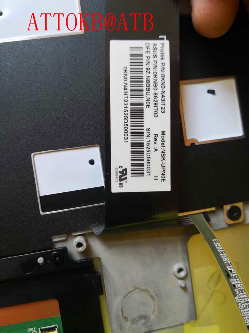 teclado estándar de reposamanos para portátil ASUS N750 N750JK N750JV Italia luz blanca con cubierta C