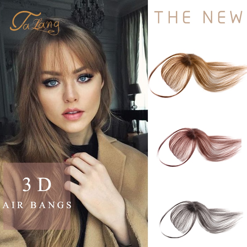 Talang3d franja invisível nenhum traço tiara feminino peruca curta franja adulto feminino bb clip acessórios de cabelo