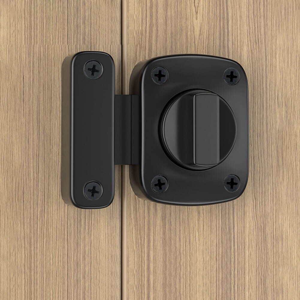 Door Lock Cast Metal Hook Latch Lock Toilet Doors Right Angle Sliding Gate Lock Zinc Alloy Spring Lock Buckle Thicken Hardware