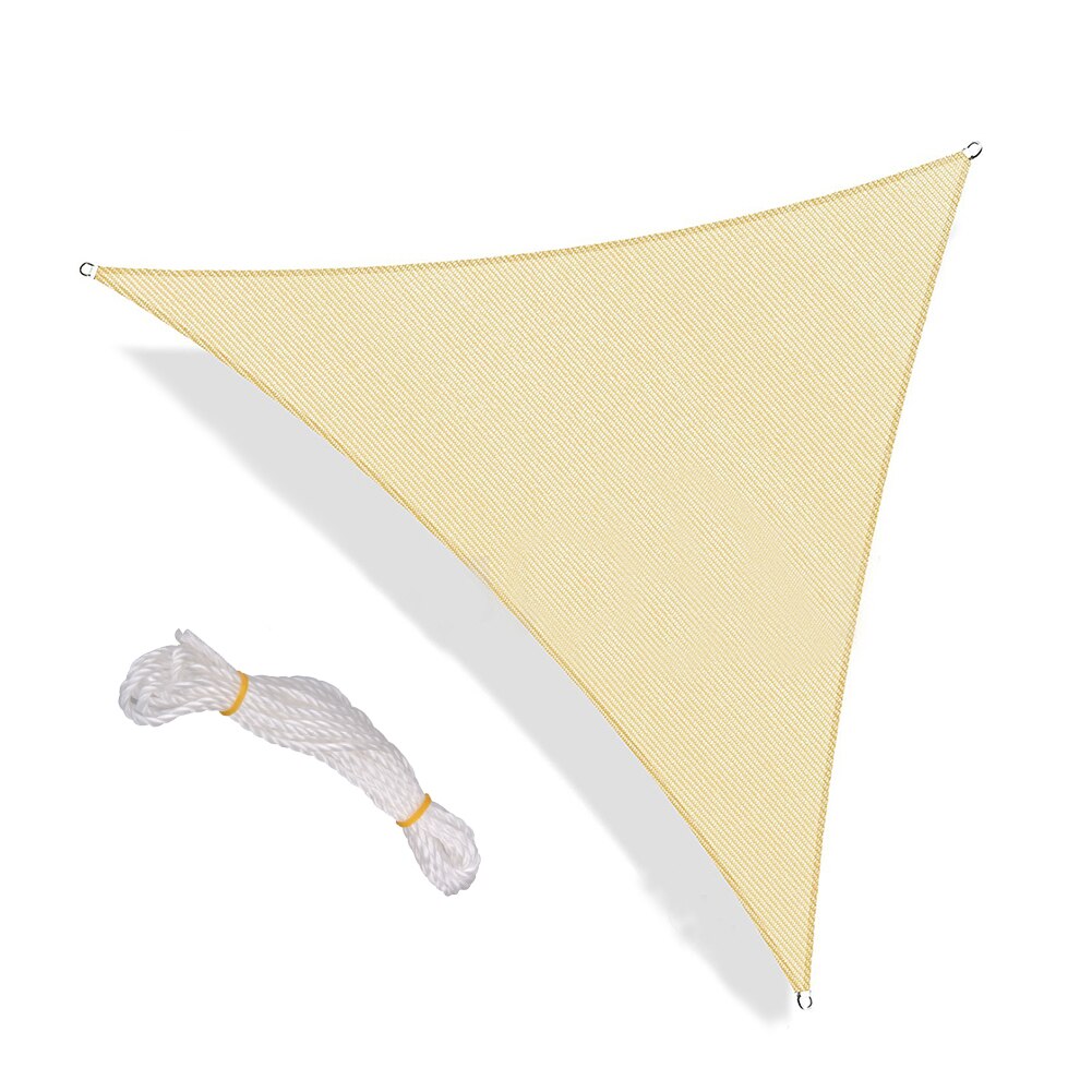 Toldo triangular de vela para exteriores, accesorio de viaje, resistente al agua, portátil, bloque UV, sombrilla triangular, 1 ud.: Light Yellow A 1PC