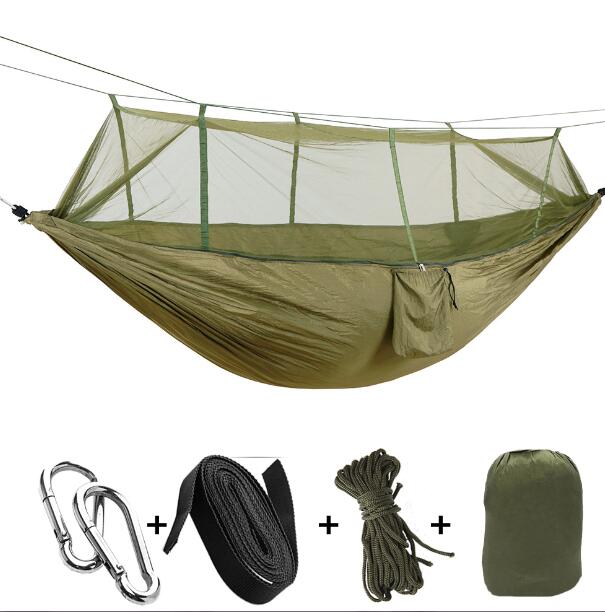 Draagbare Klamboe Hangmat Tent Met Verstelbare Bandjes En Karabijnhaken Grote Kous Ondersteuning: 3